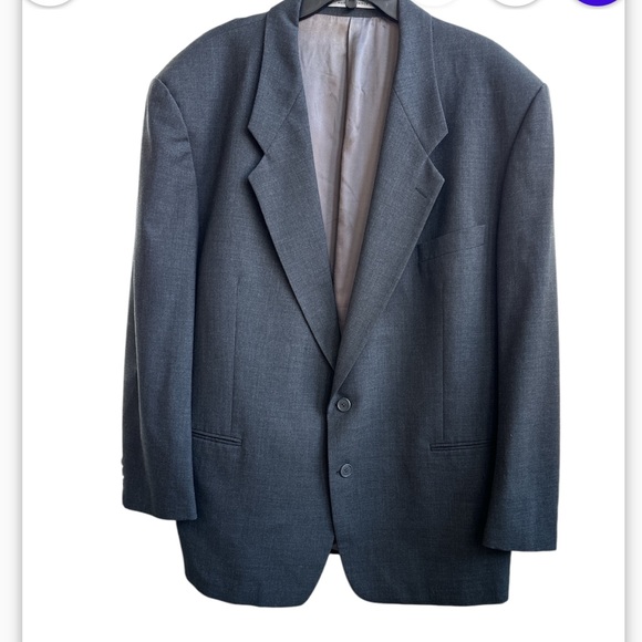 Yves Saint Laurent Gray 2-button Wool Mens Blazer mens Sport Coat